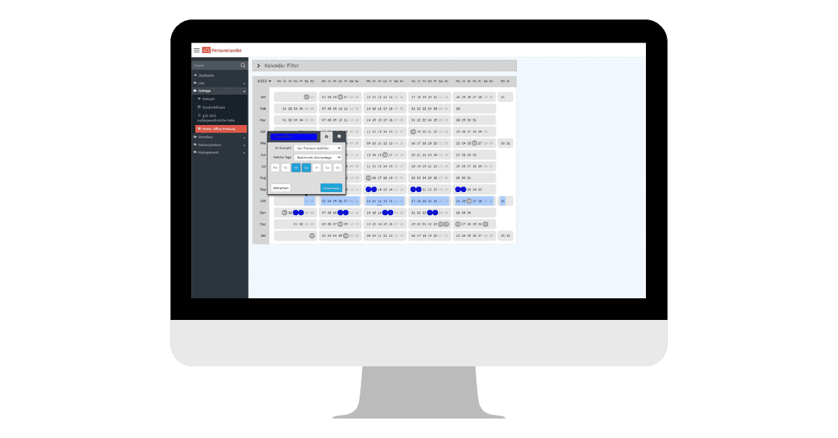 Home office planning in the personnel cloud