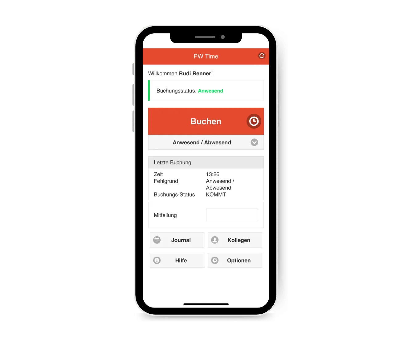 Cloud-based time recording