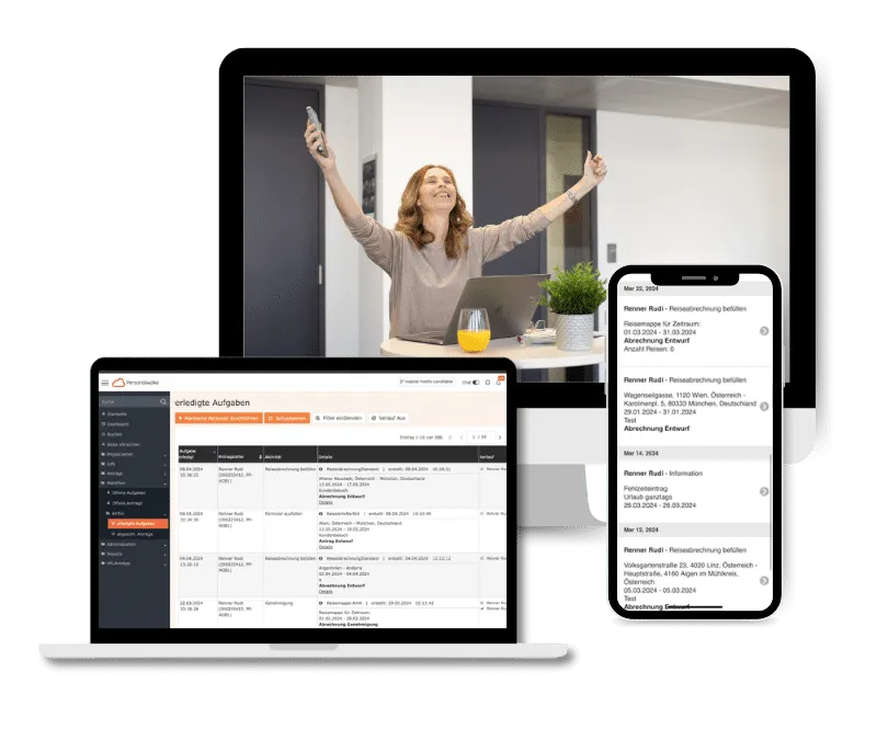 Personalwolke - Time recording and travel expense accounting from Austria