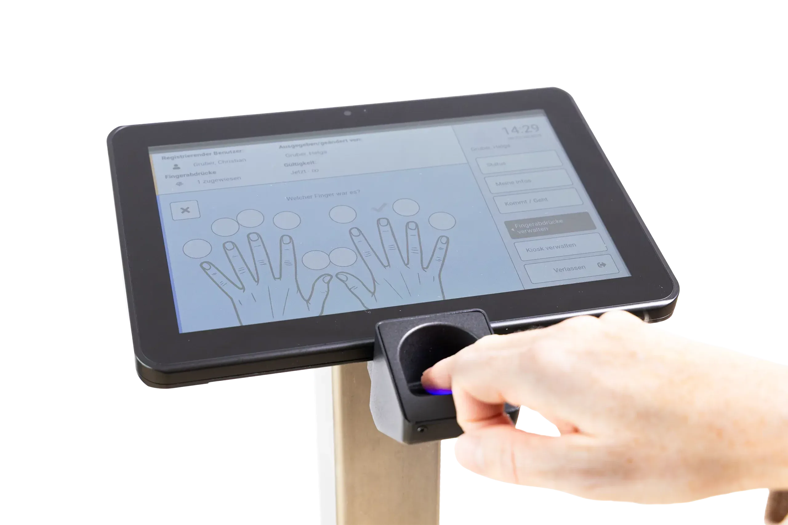 Fingerprint Terminal Personalwolke für Bauunternehmen und Architekten