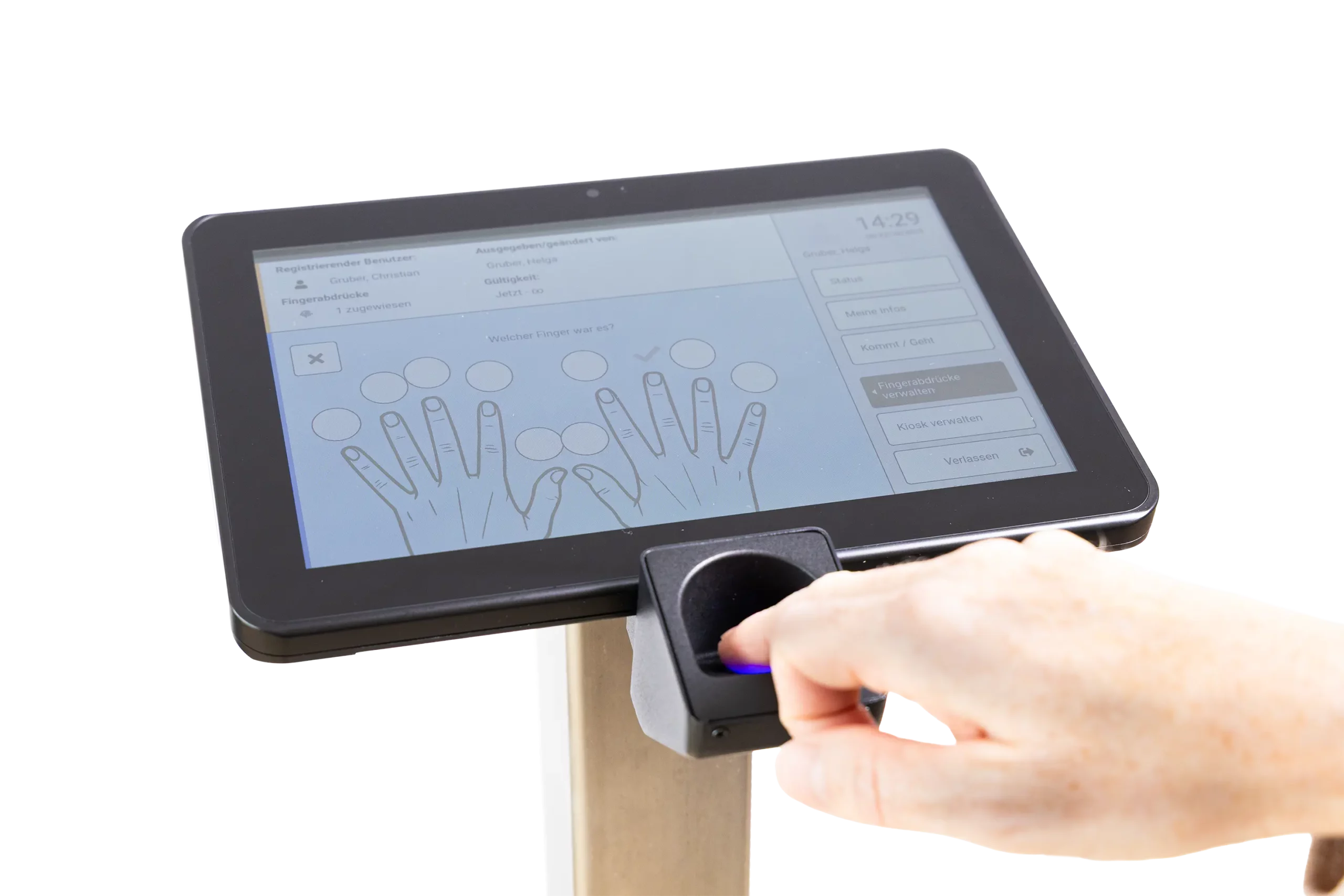 Fingerprint Terminal personnel cloud for construction companies and architects